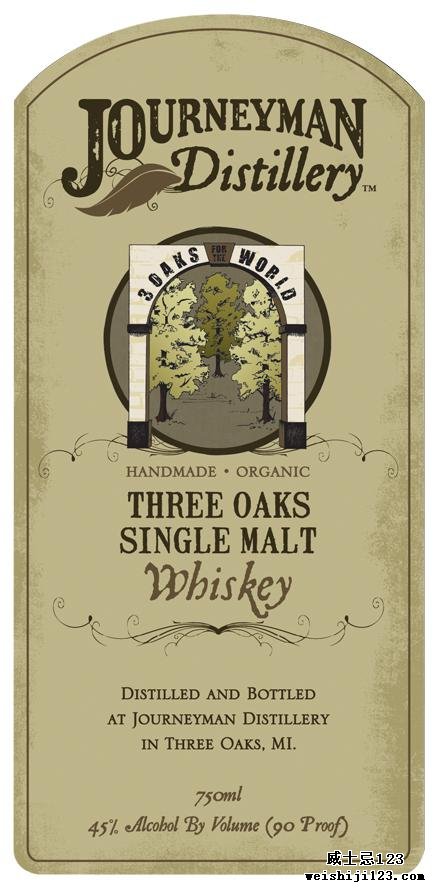 Journeyman Distillery Three Oaks Single Malt