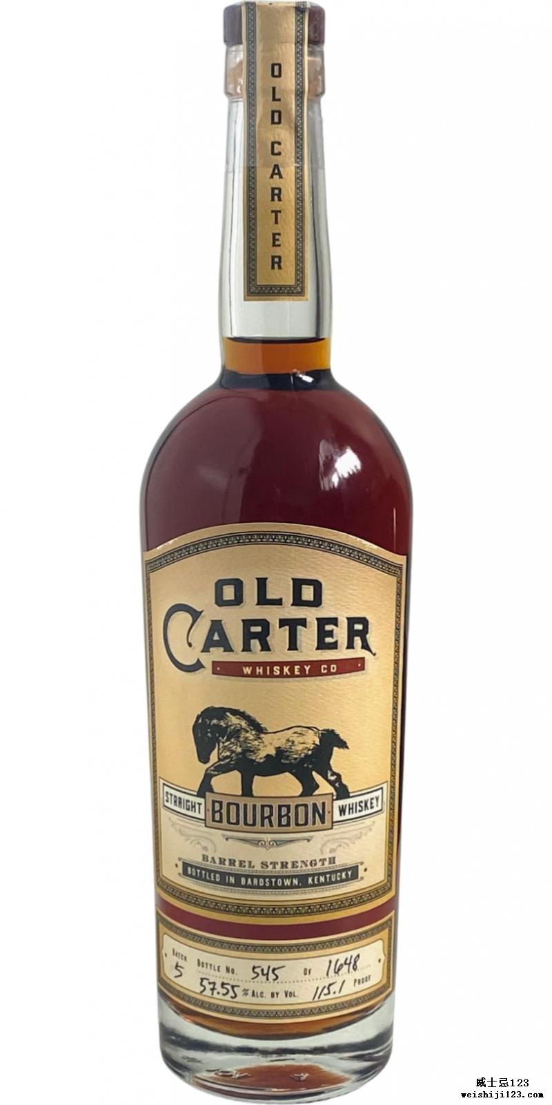 Old Carter Straight Bourbon Whiskey