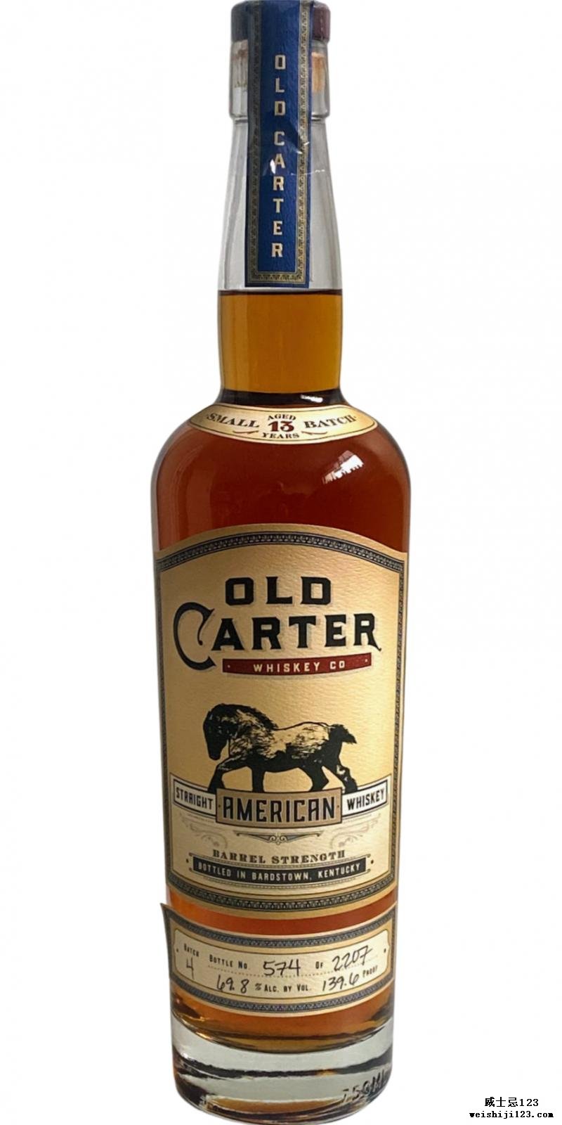 Old Carter Straight American Whiskey