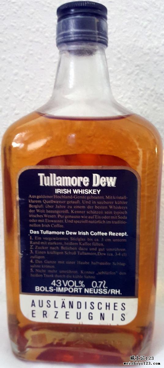 Tullamore Dew Finest Old Irish Whiskey 1791