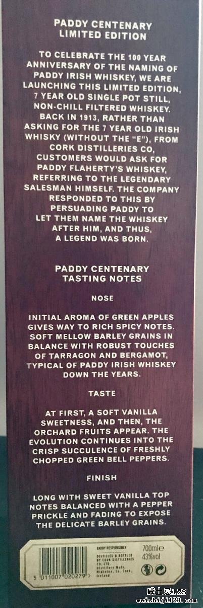 Paddy Centenary 1913-2013