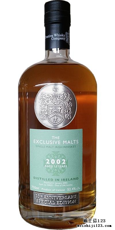 Single Malt Irish Whiskey 2002 CWC