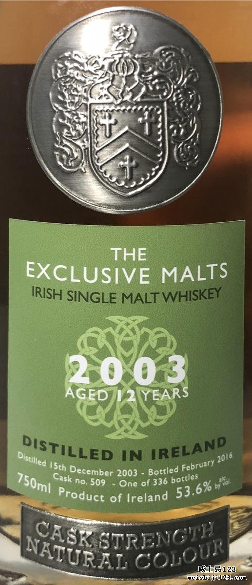 Irish Single Malt Whiskey 2003 CWC