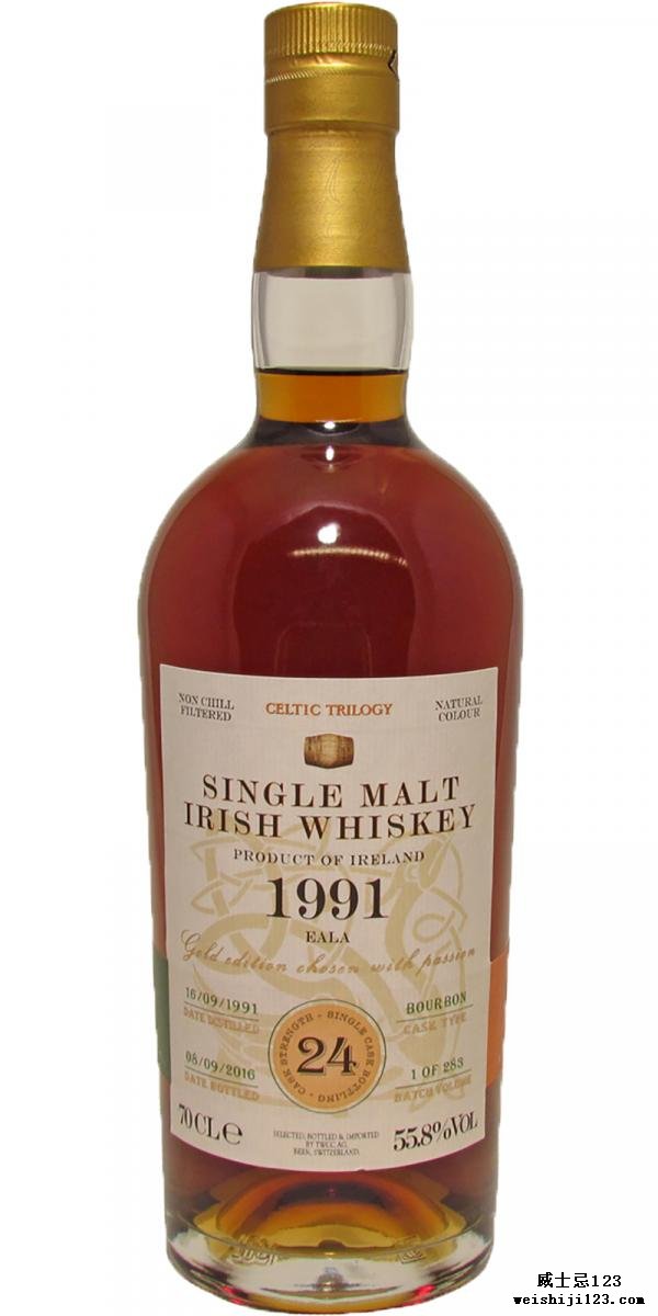 Single Malt Irish Whiskey 1991 - Eala TWCC