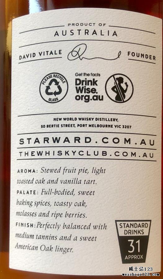 Starward Charred Red Wine Single Cask