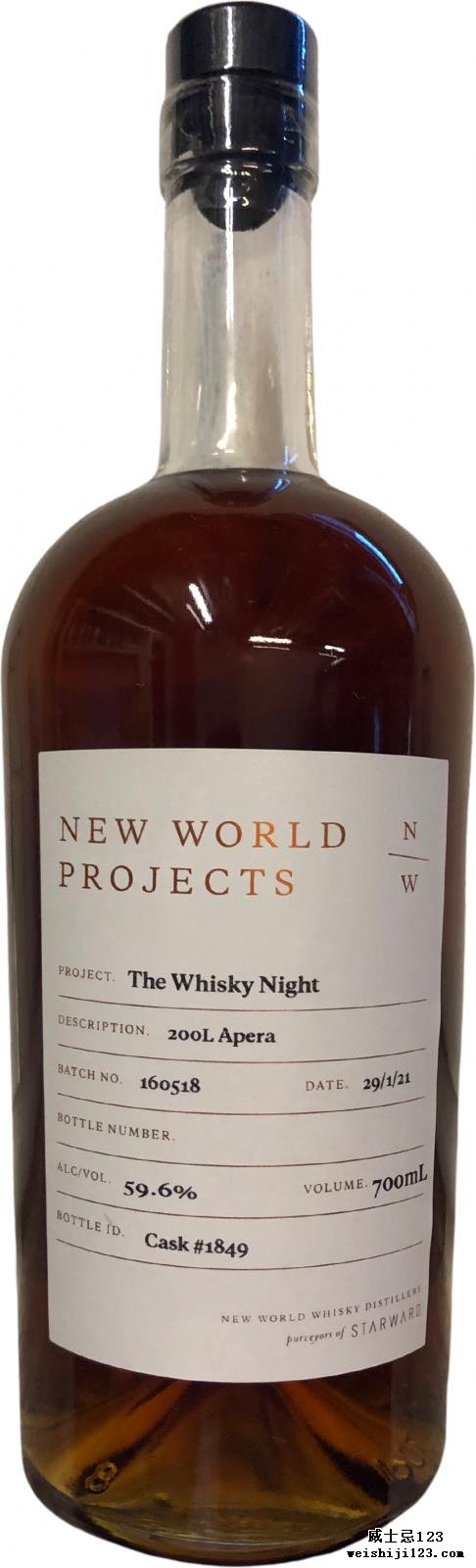 New World Projects The Whisky Night Apera