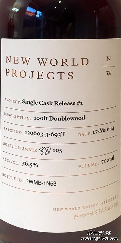New World Projects Single Cask Release #1