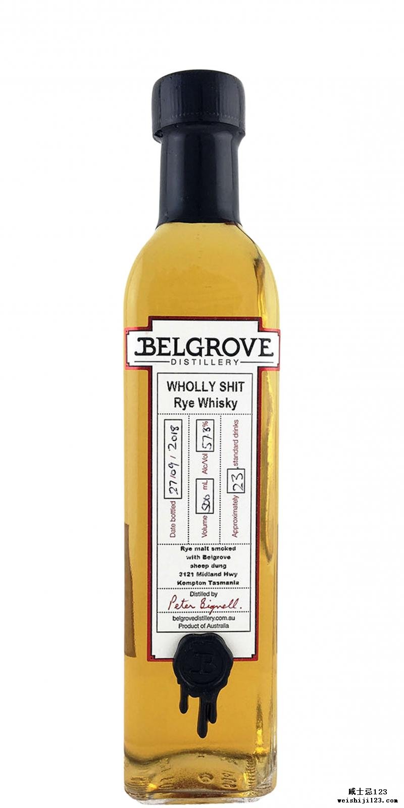 Belgrove Wholly Shit Rye Whisky