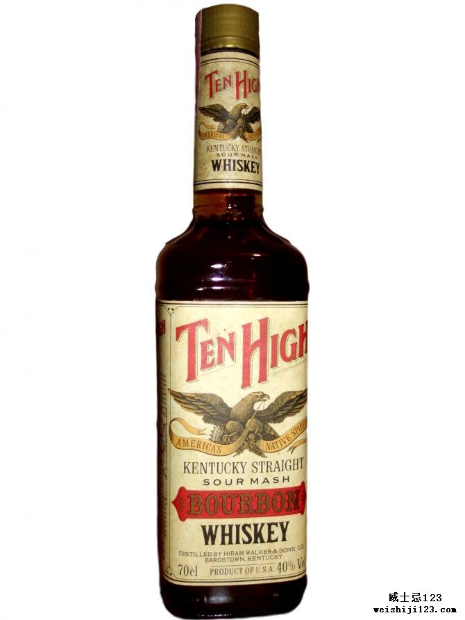 Ten High Kentucky Straight Sour Mash Bourbon Whiskey