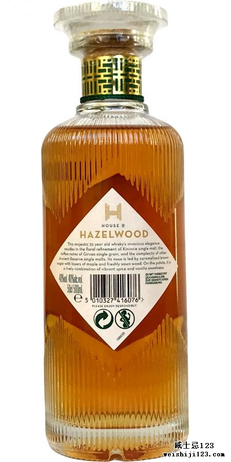 House of Hazelwood 25-year-old