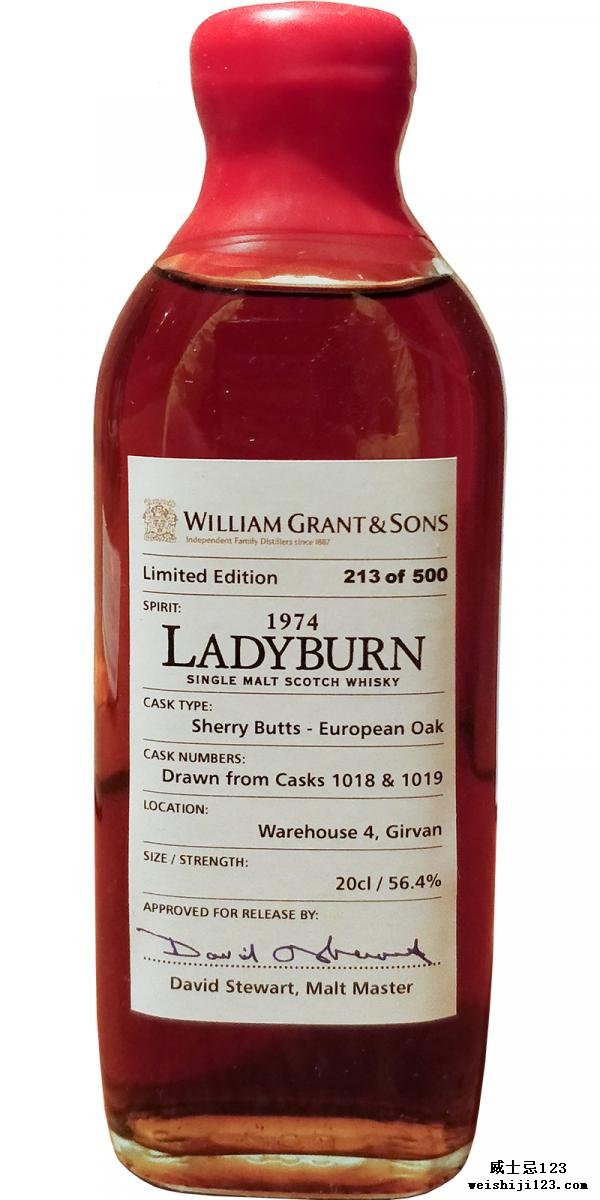 Ladyburn 1974 William Grants & Sons
