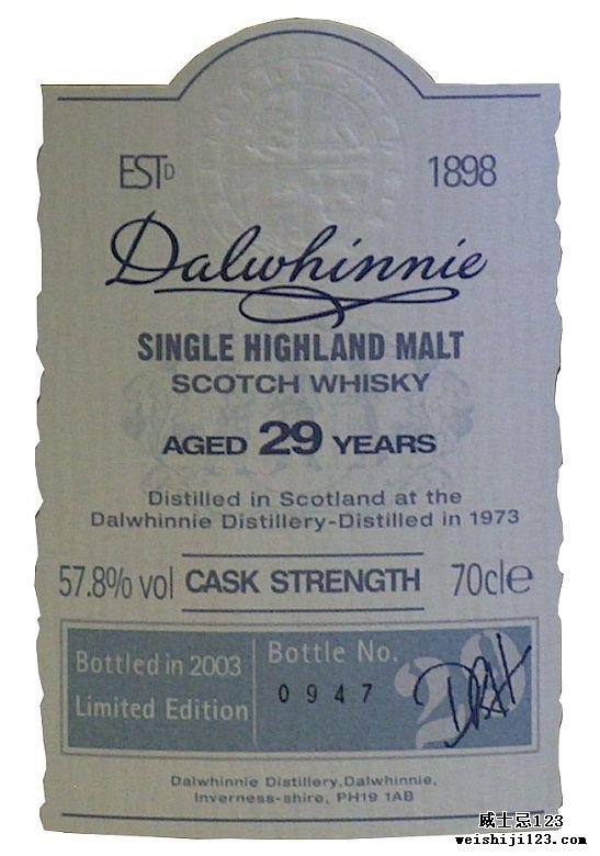 Dalwhinnie 1973