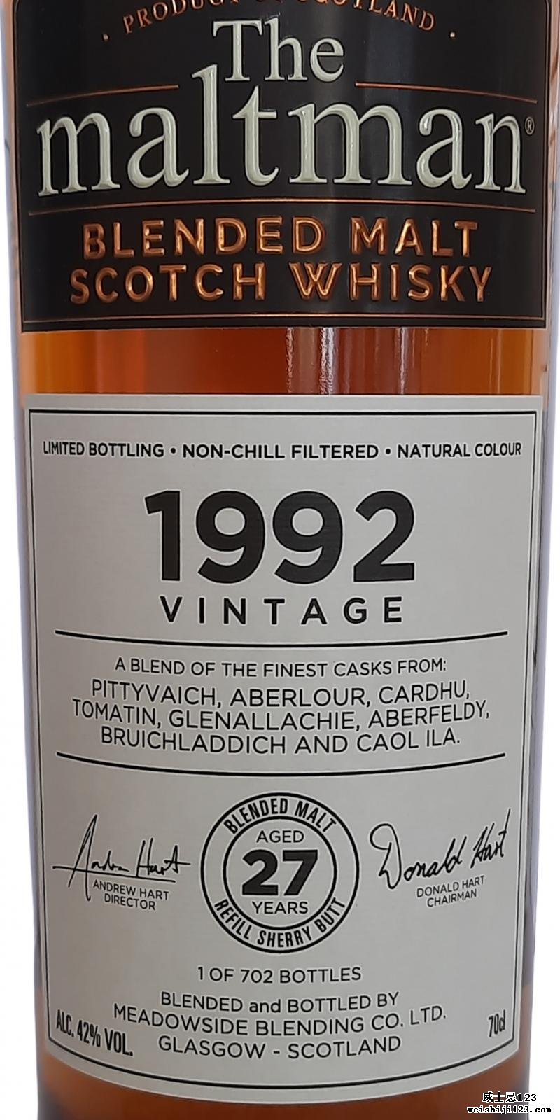 Blended Malt Scotch Whisky 1992 MBl