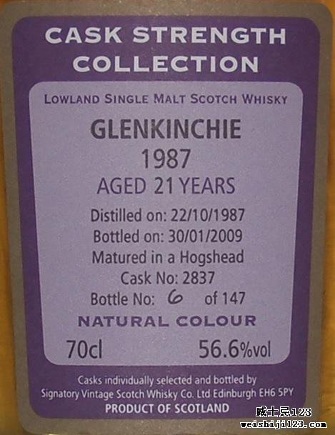 Glenkinchie 1987 SV