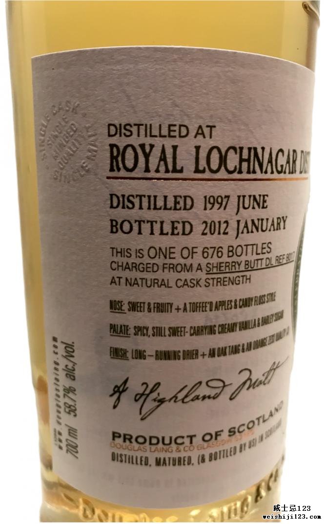 Royal Lochnagar 1997 DL