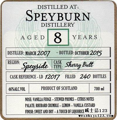 Speyburn 2007 DoD