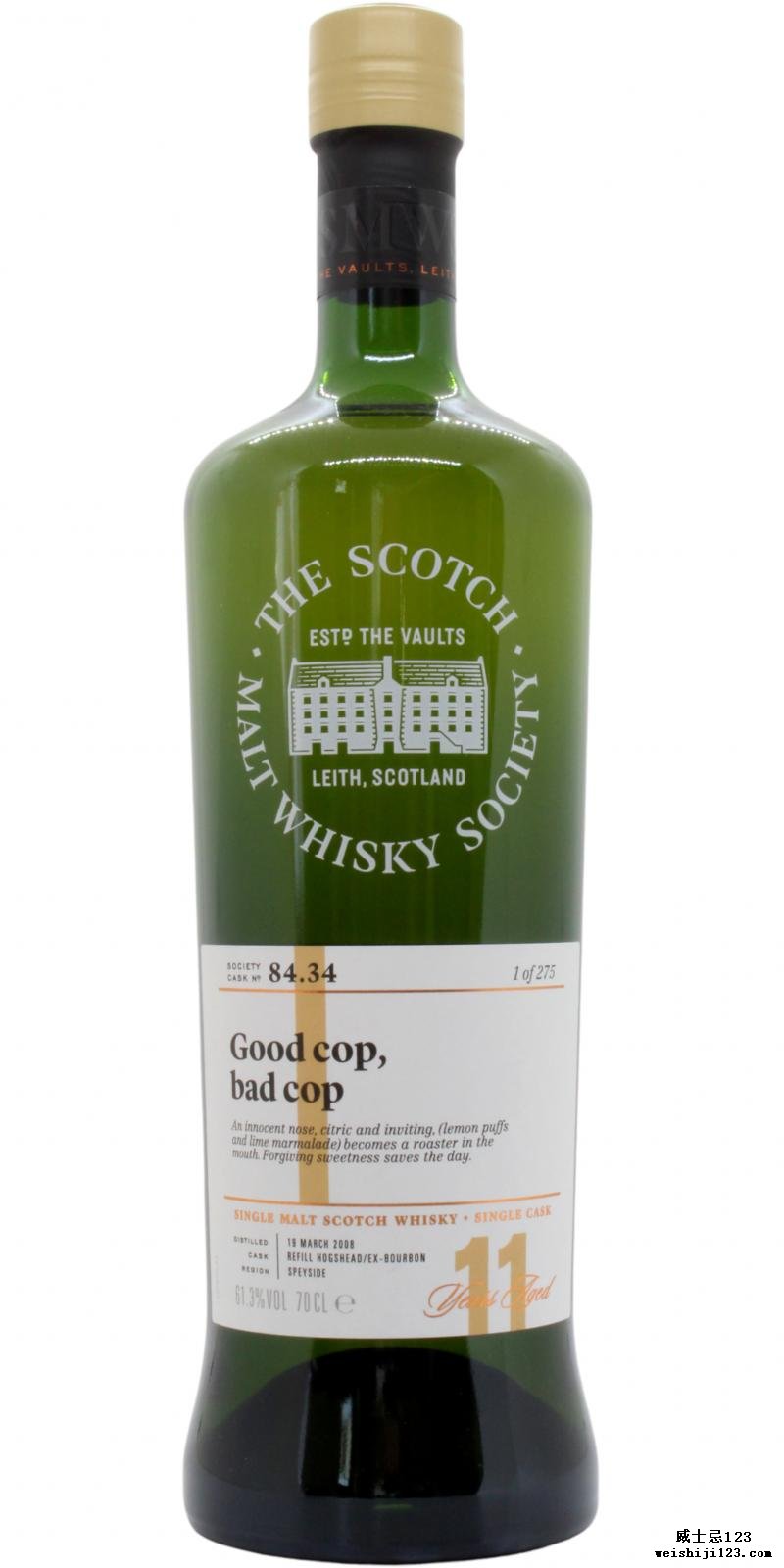 Glendullan 2008 SMWS 84.34