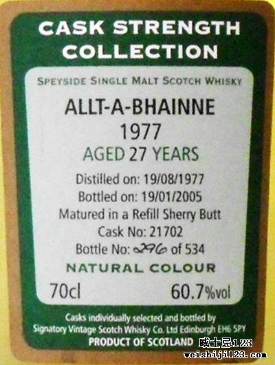 Allt-a-Bhainne 1977 SV