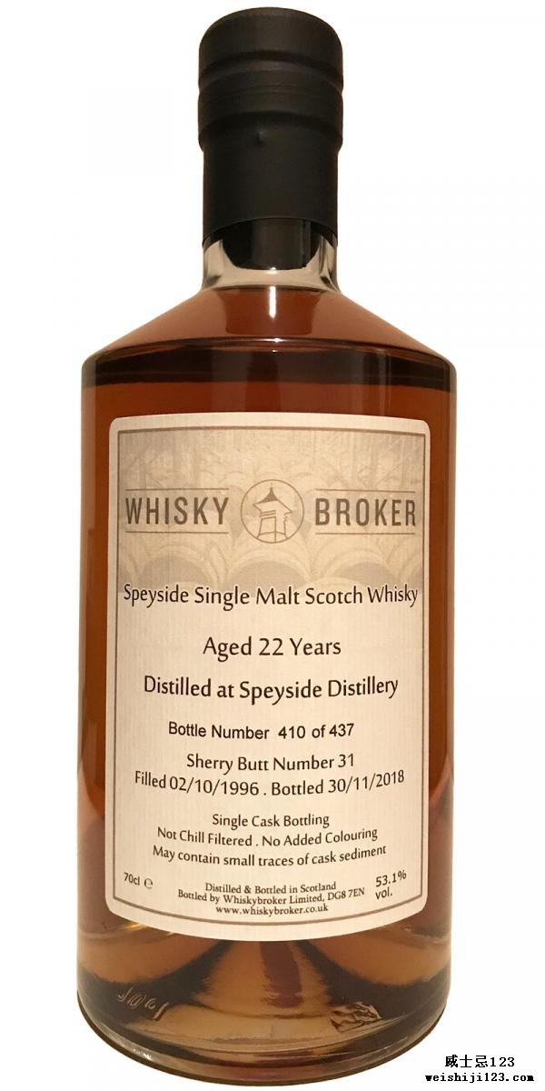 Speyside Distillery 1996 WhB