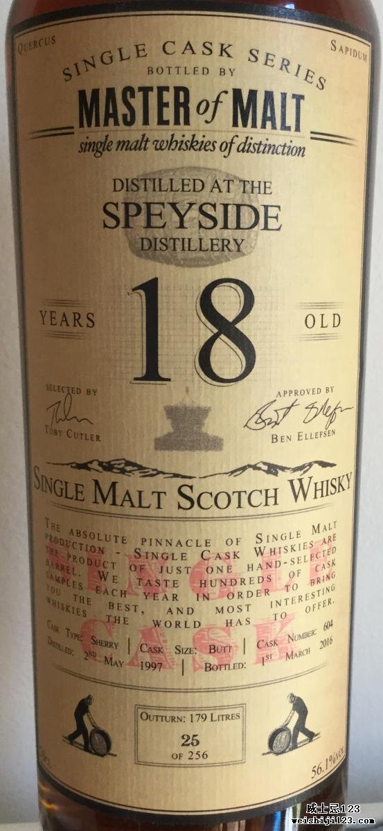 Speyside Distillery 1997 MoM