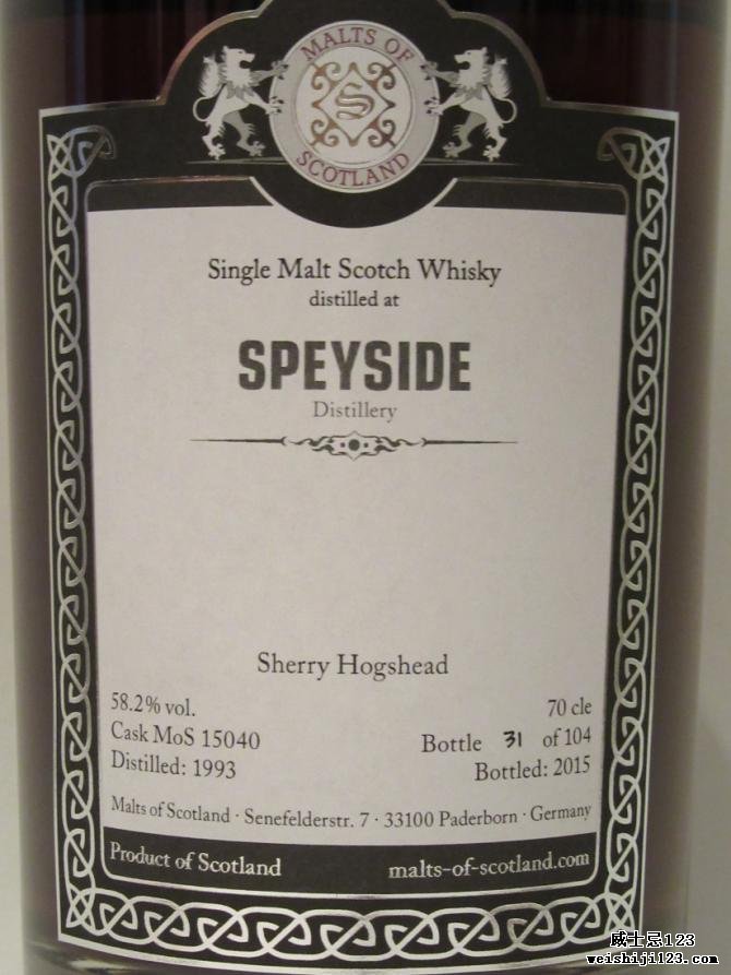 Speyside Distillery 1993 MoS