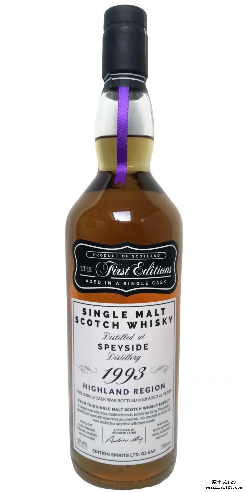 Speyside Distillery 1993 ED