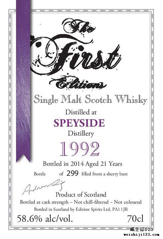 Speyside Distillery 1992 ED