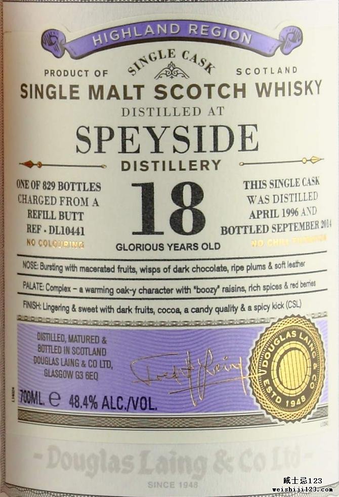 Speyside Distillery 1996 DL