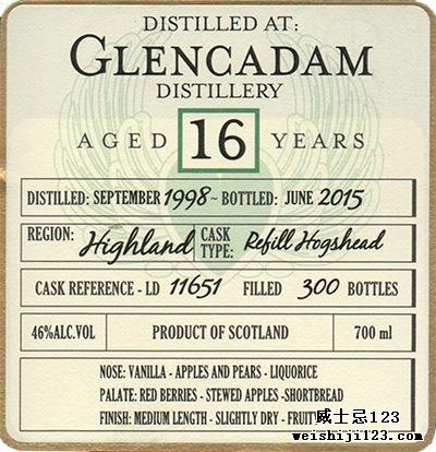 Glencadam 1998 DoD