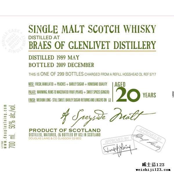 Braes of Glenlivet 1989 DL