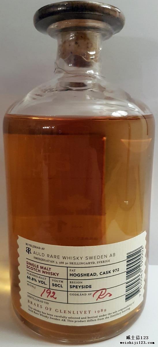 Braes of Glenlivet 1989 ArW