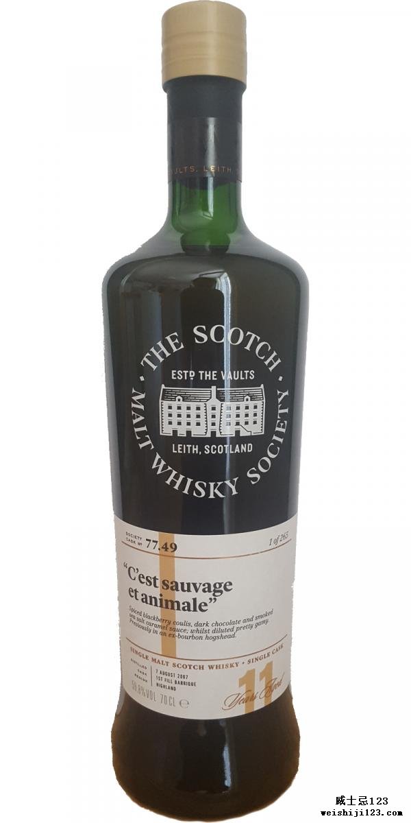 Glen Ord 2007 SMWS 77.49