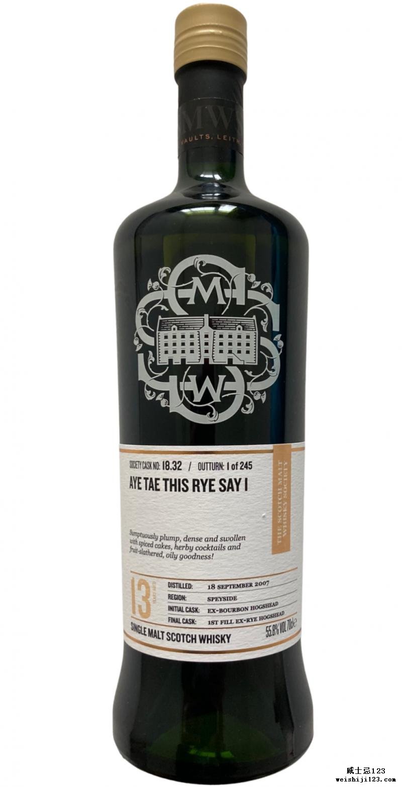 Inchgower 2007 SMWS 18.32