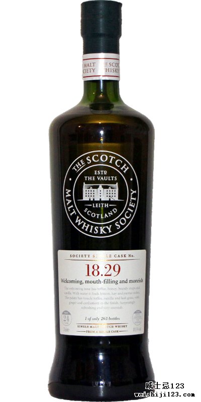 Inchgower 1985 SMWS 18.29