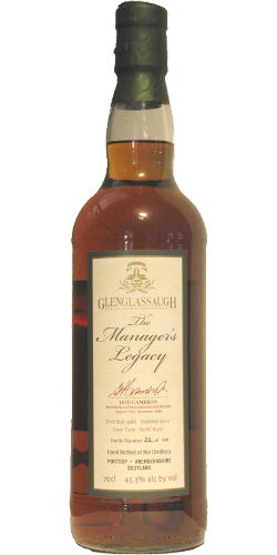Glenglassaugh 1986 The Manager's Legacy