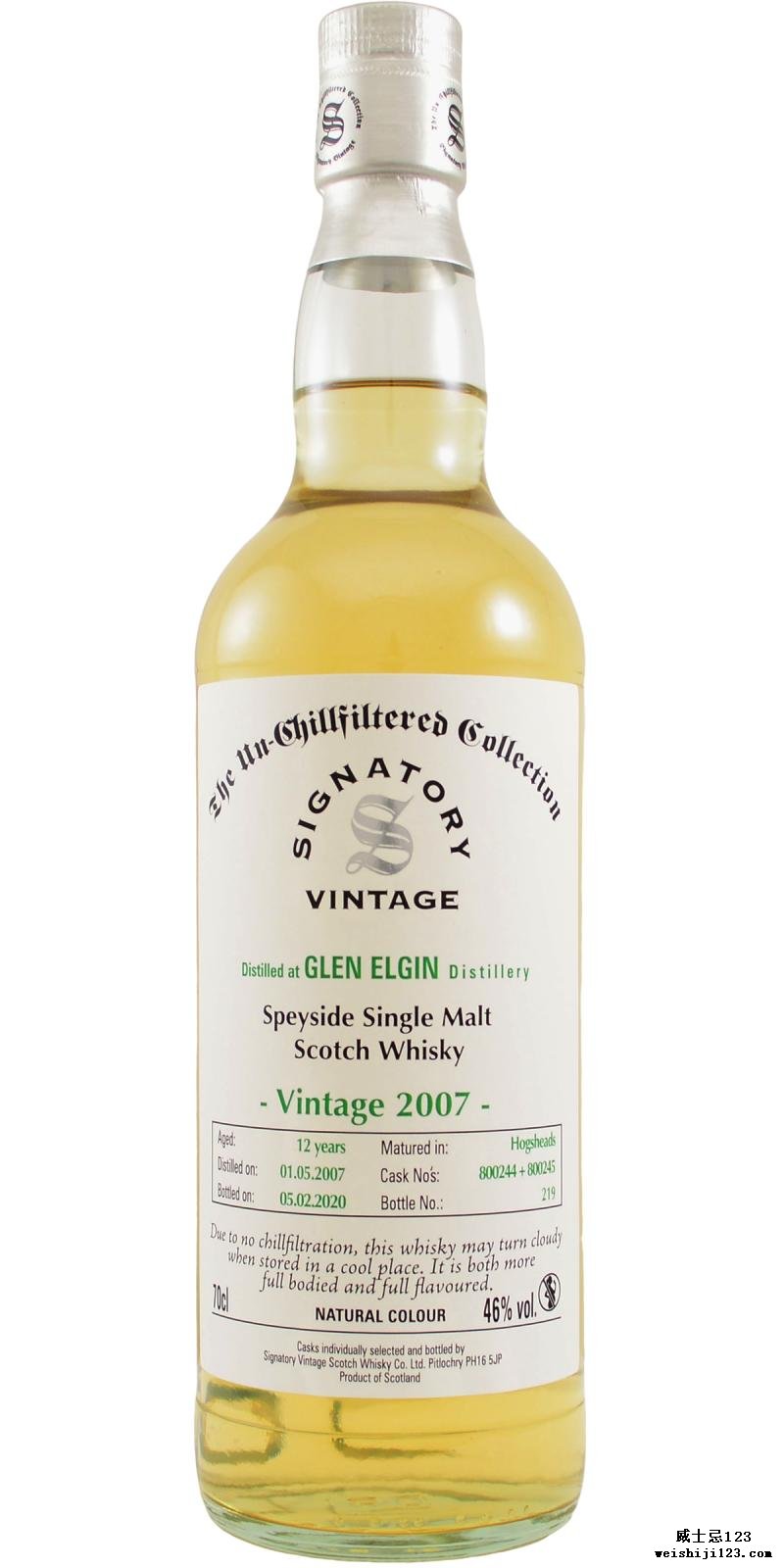 Glen Elgin 2007 SV