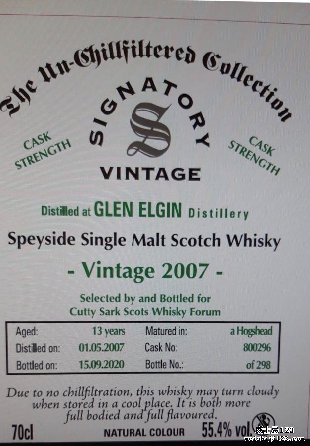 Glen Elgin 2007 SV