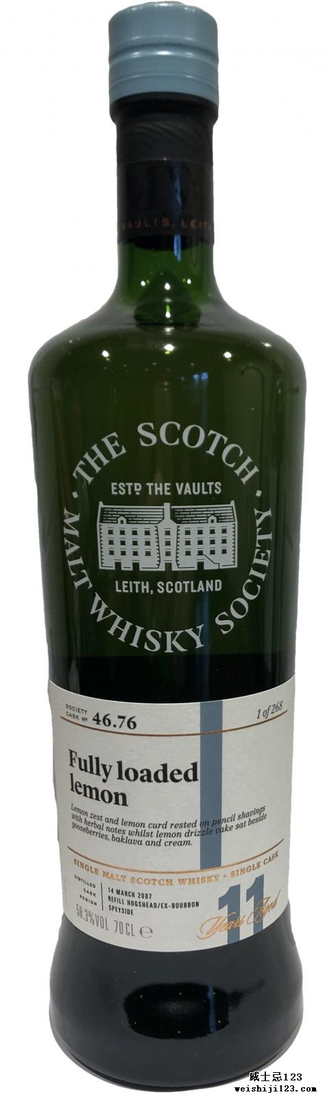 Glenlossie 2007 SMWS 46.76