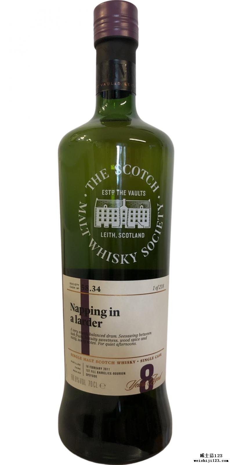 Strathisla 2011 SMWS 58.34