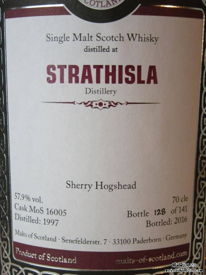 Strathisla 1997 MoS