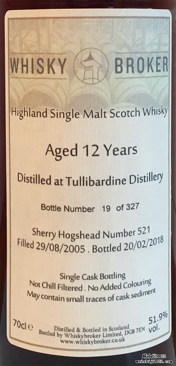 Tullibardine 2005 WhB