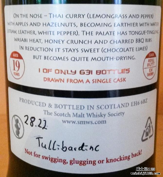 Tullibardine 1989 SMWS 28.22