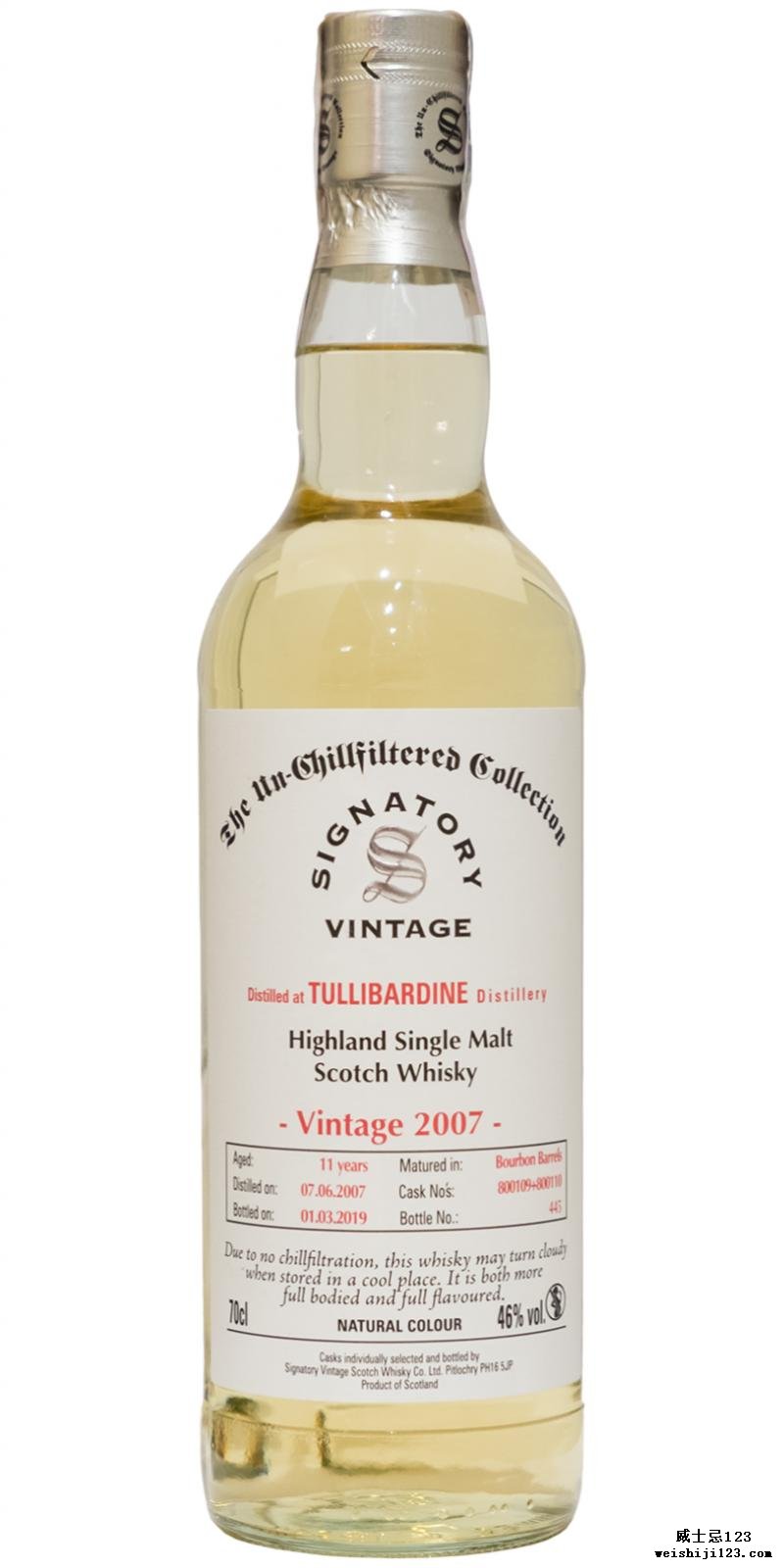 Tullibardine 2007 SV