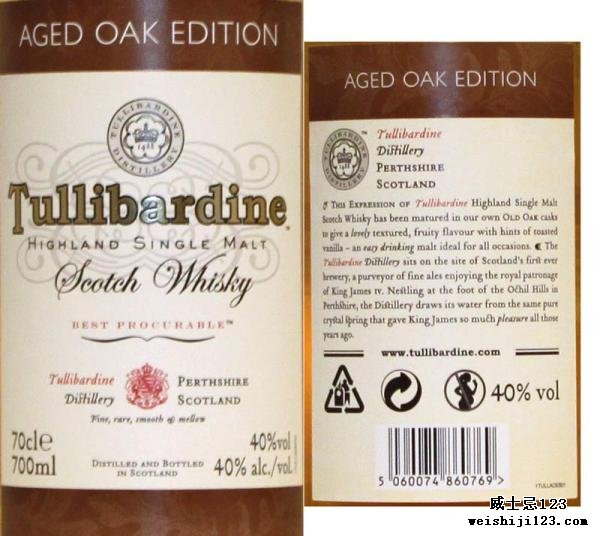Tullibardine Aged Oak Edition