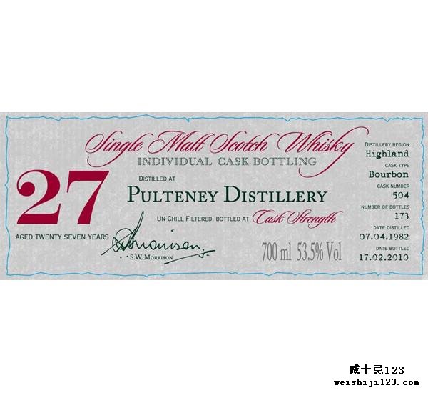 Old Pulteney 1982 DR
