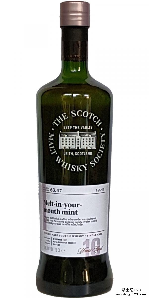 Glentauchers 2007 SMWS 63.47