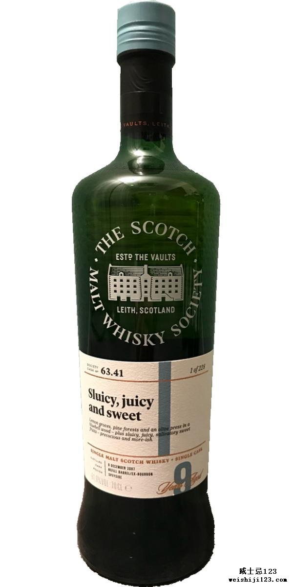 Glentauchers 2007 SMWS 63.41