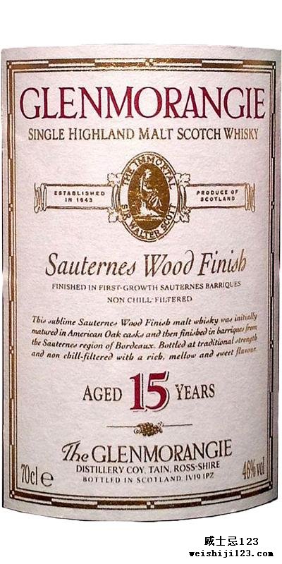 Glenmorangie Sauternes Wood Finish