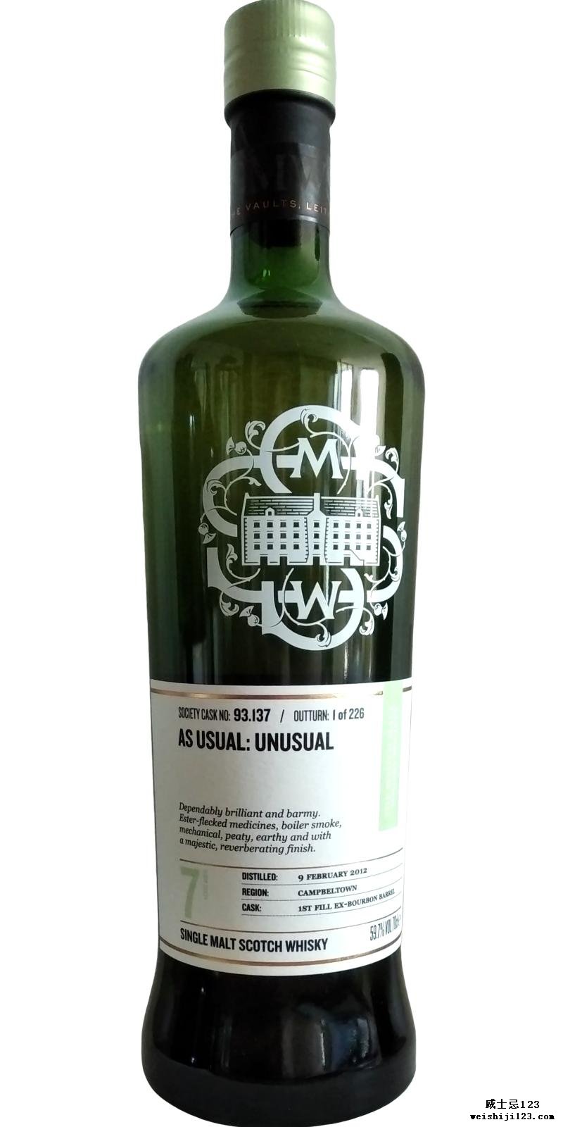 Glen Scotia 2012 SMWS 93.137