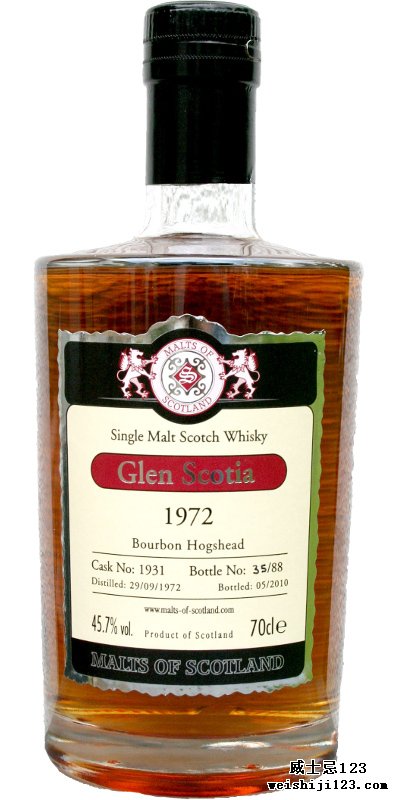 Glen Scotia 1972 MoS